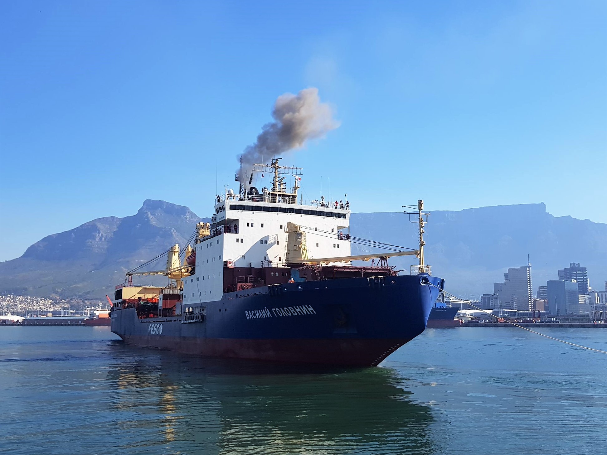 FESCO vessel completed loading in Cape Town and went to Antarctica FESCO vessel completed loading in Cape Town and went to Antarctica